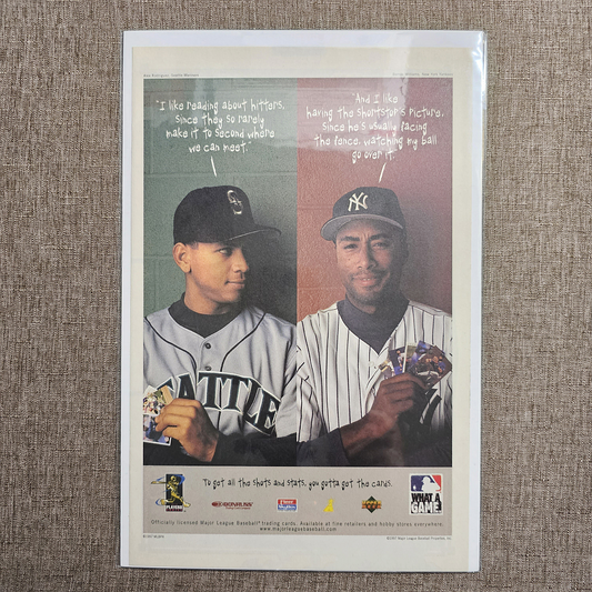 ⚾ 1997 Alex Rodriguez & Bernie Williams Baseball Print Ad