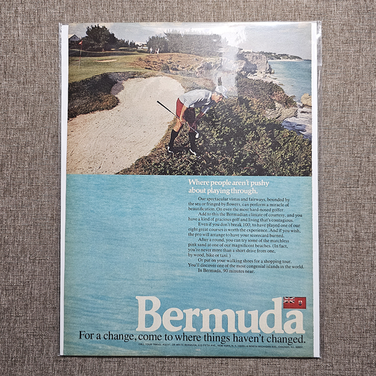 ⛳ 1971 Bermuda Golf Print Ad