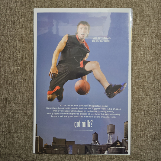 🏀 2008 Steve Nash Got Milk? Basketball  Print Ad