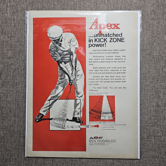 ⛳ 1971 Apex Golf Print Ad