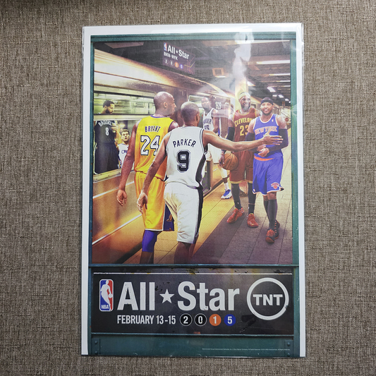 🏀 2015 Kobe Bryant & LeBron James TNT All-Star Basketball Print Ad