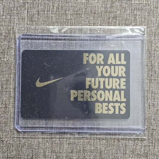 Nike Unused Collectible Gold Foil Gift Card #5 - $0.00 Value!